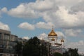 Domes of the Cathedral of Christ the Saviour Royalty Free Stock Photo