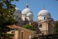 The domes of chesa of Santa Giustina in Padua in the Veneto (Italy)