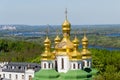 Domes of Church of All Saints in Kyiv Pechersk Lavra Royalty Free Stock Photo