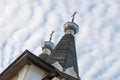 Domes Church of Epiphany and St. Ferapont,  Ferapontov monastery World Heritage List in summer, Ferapontovo villadge,  Vologda r Royalty Free Stock Photo