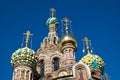 Domes of the Church of the Savior on Blood in St Petersburg Royalty Free Stock Photo