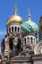 Domes of the Church of the Saviour on Spilled Blood