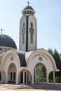 Domes of the church of St. Vissarion of Smolyan in Smolyan.Bulgaria