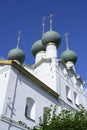 Domes and crosses of Church. St. Gregory the Theologian of the 17th century in the Kremlin in Rostov the Great Royalty Free Stock Photo