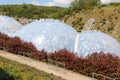 The Domes of the Eden Project Gardens St Austel Cornwall England.