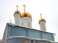 Domes of the Epiphany Cathedral in Kazan. Tatarstan, Russia. Winter photo