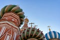 Domes of the famous Head of St. Basil's Cathedral on Red square, Moscow, Russia Royalty Free Stock Photo