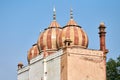 Domes on gateway of Tomb of Safdar Jang sandstone mausoleum in New Delhi, India