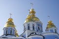 Domes of Michael cathedral in Kiev Royalty Free Stock Photo