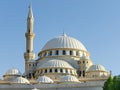 Domes and minarets of a mosque, Dubai United Arab Emirates Royalty Free Stock Photo