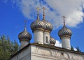 Domes of an old orthodox russian church Royalty Free Stock Photo