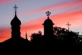 Domes of Orthodox churches Royalty Free Stock Photo