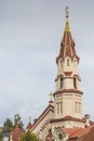 Domes of Our Lady of the Sign Church, the orthodox church betwee Royalty Free Stock Photo