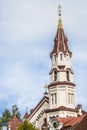 Domes of Our Lady of the Sign Church, the orthodox church betwee Royalty Free Stock Photo