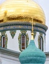 Domes of Resurrection Cathedral in New Jerusalem Monastery, Russ Royalty Free Stock Photo