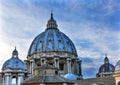 Domes Roof Saint Peter`s Basilica Vatican Rome Italy Royalty Free Stock Photo