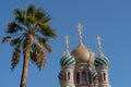 Domes of Russian Orthodox Church, Sanremo, Italy Royalty Free Stock Photo