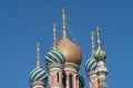 Domes of Russian Orthodox Church, Sanremo, Italy Royalty Free Stock Photo