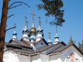 Domes of Russian orthodoxal church. Royalty Free Stock Photo