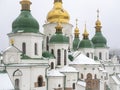 Domes of Saint Sophia`s Cathedral, Kiev, Ukraine