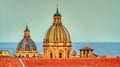 The domes of San Giuseppe dei Teatini and Santa Caterina Churches in Palermo, the capital of Sicily - Italy