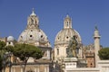 Domes of Santa Maria di Loreto and Nome di Maria Rome, Italy, Europe Royalty Free Stock Photo