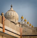 Domes of Sikh Temple glisten in sunshine in Delhi .tif Royalty Free Stock Photo