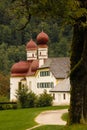 Domes of St Bartholoma Church. Konigssee. Germany Royalty Free Stock Photo