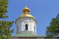 Domes of St. Michael Cathedral of Vydubychi Monastery, Kyiv Royalty Free Stock Photo