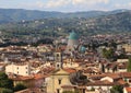 Domes of the synagogue of the city of Florence in the region of Royalty Free Stock Photo