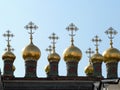 Domes of the Terem Church of the Moscow Kremlin, Russia