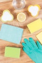 Domestic accessories and natural, nontoxic detergents for cleaning different surfaces at home