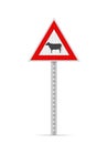 Domestic animals road sign Royalty Free Stock Photo