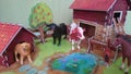 Animal farm diorama display Royalty Free Stock Photo