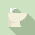 Domestic bidet icon, flat style