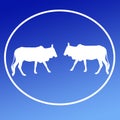 Domestic Cattle Cow Logo Background Banner