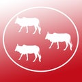 Domestic Cattle Cow Logo Background Banner