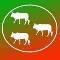 Domestic Cattle Cow Logo Background Icon Graphics Royalty Free Stock Photo