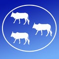 Domestic Cattle Cow Logo Background Icon Graphics Royalty Free Stock Photo