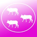 Domestic Cattle Cow Logo Background Icon Graphics Royalty Free Stock Photo