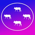 Domestic Cattle Cow Logo Background Icon Graphics Royalty Free Stock Photo