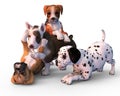 Awww! Playing Puppies! 3D Illustration