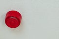 Domestic fire alarm sound alert red round ceiling