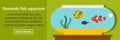 Domestic fish aquarium banner horizontal concept