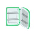 domestic fridge cartoon vector illustration