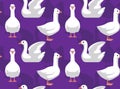 Domestic Goose Roman Cartoon Background Seamless Wallpaper