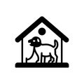 Black solid icon for Domestic, pet and doggy