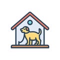 Color illustration icon for Domestic, pet and home