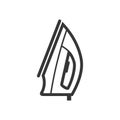 Domestic iron outline single isolated vector icon