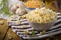 Domestic organic popcorn with herbs